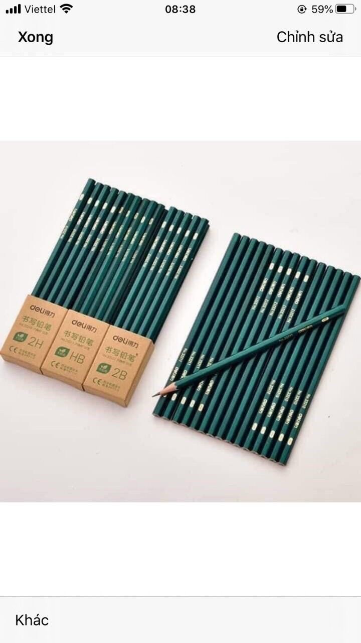 Bút chì deli vỉ 12 cây
