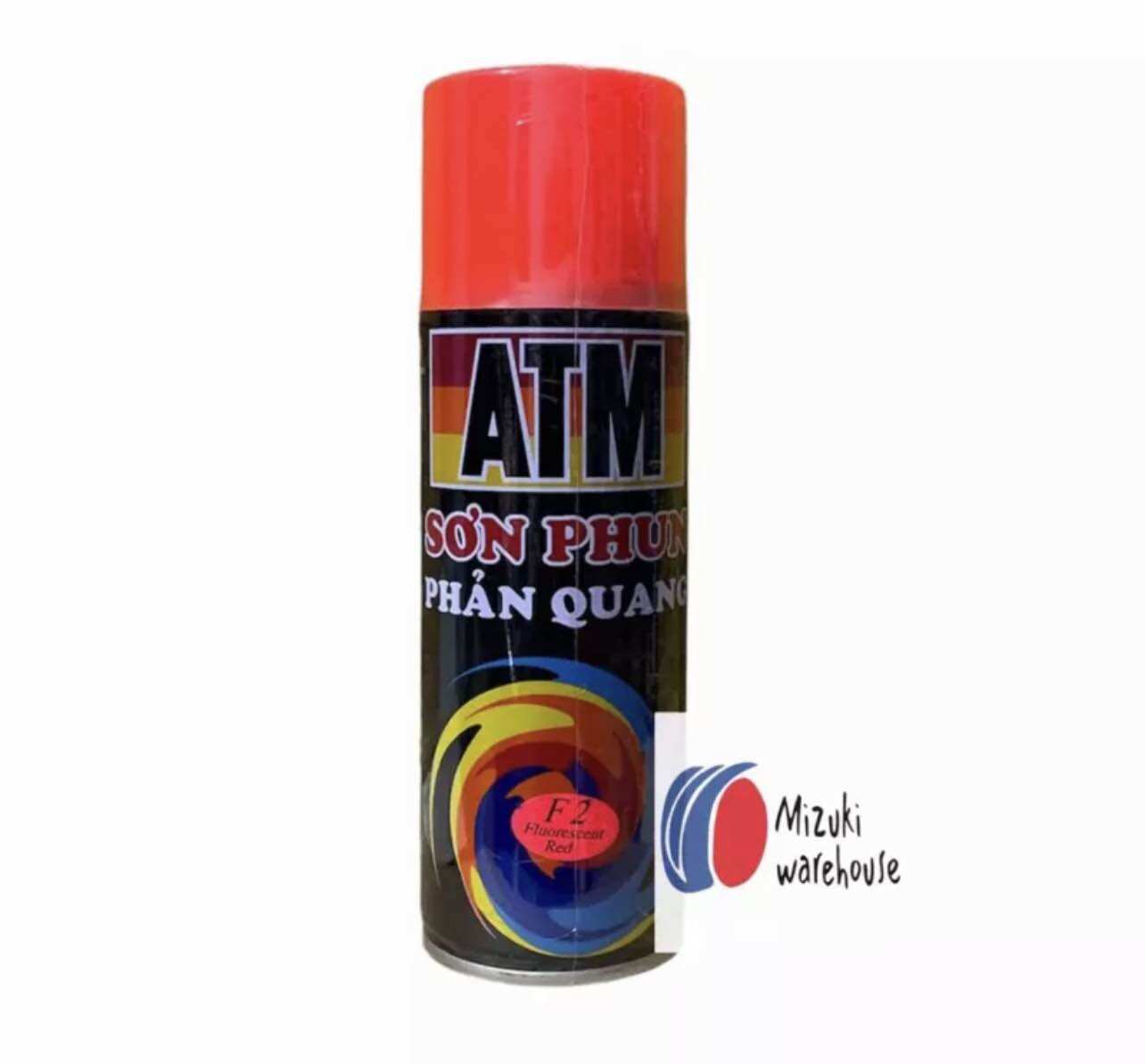 Sơn xịt atm màu phản quang f2, màu đỏ 400ml