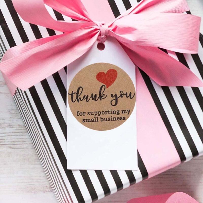 Cuộn 500 tem dán chữ thank you trang trí