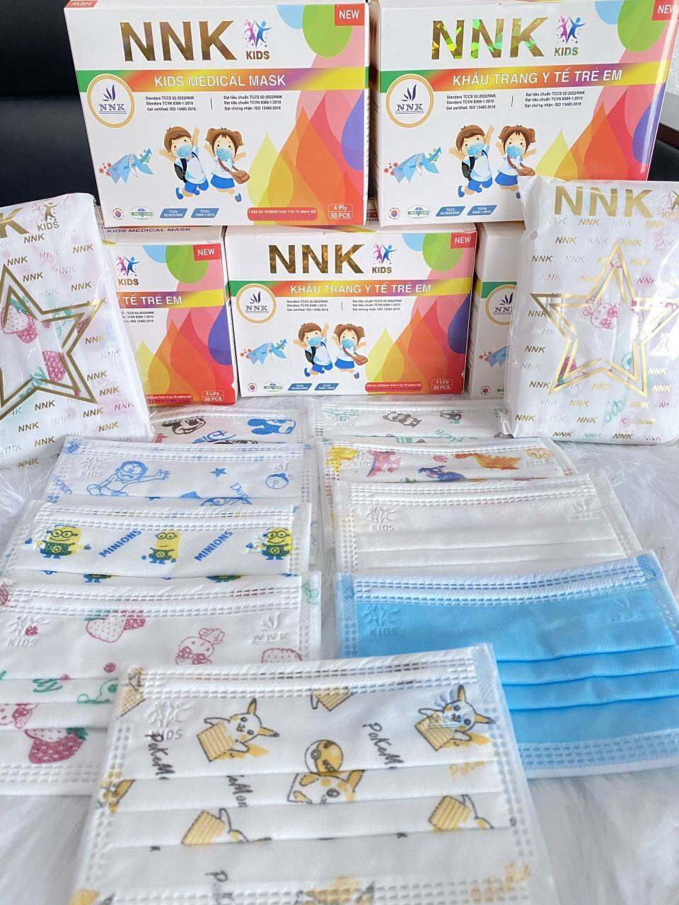 Hộp 50 chiếc khẩu trang y tế em bé 4 lớp kháng  khuẩn