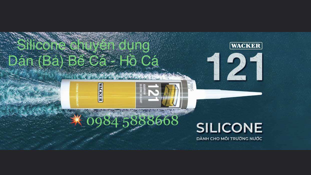 Keo Silicone Dán(Bả) Bể Cá-Hồ Cá Wacker 121