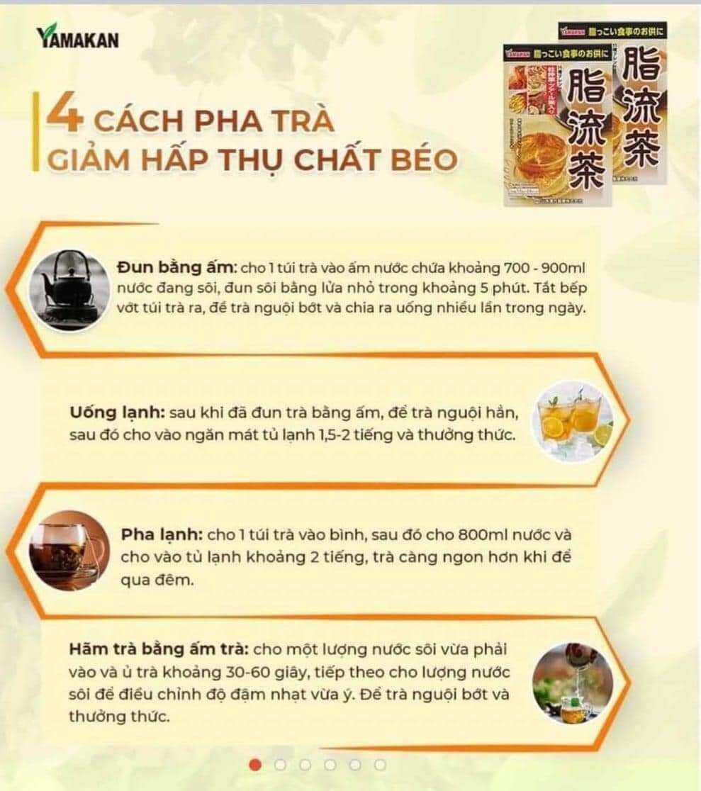 [Trà YAMAKAN]Trà Giảm Hấp Thụ Chất Béo Eo Thon Dáng Gọn Tự Nhiên Nhật Bản