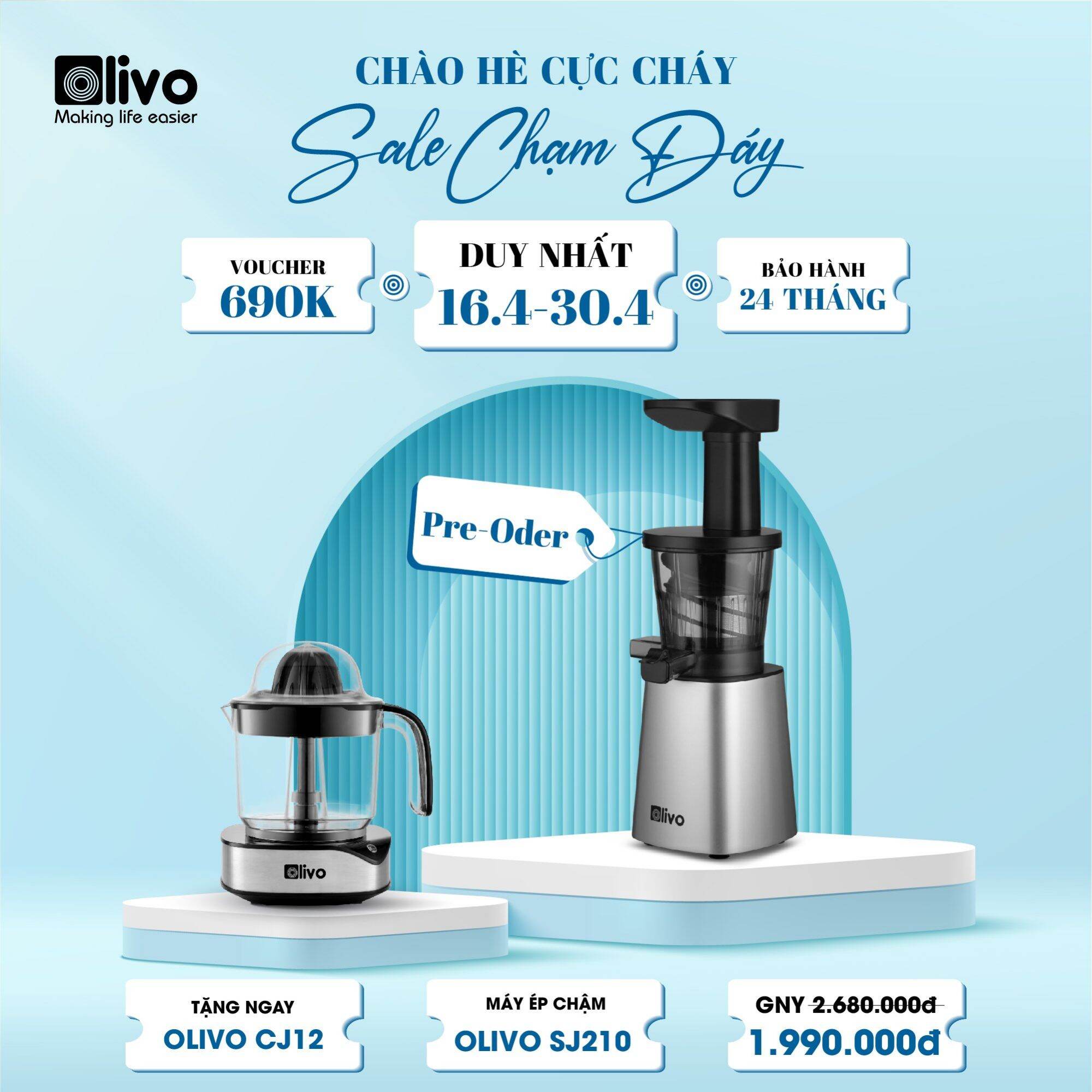 Máy ép chậm OLIVO SJ210 ^^CHÍNH HÃNG^^ - Thương hiệu Mỹ