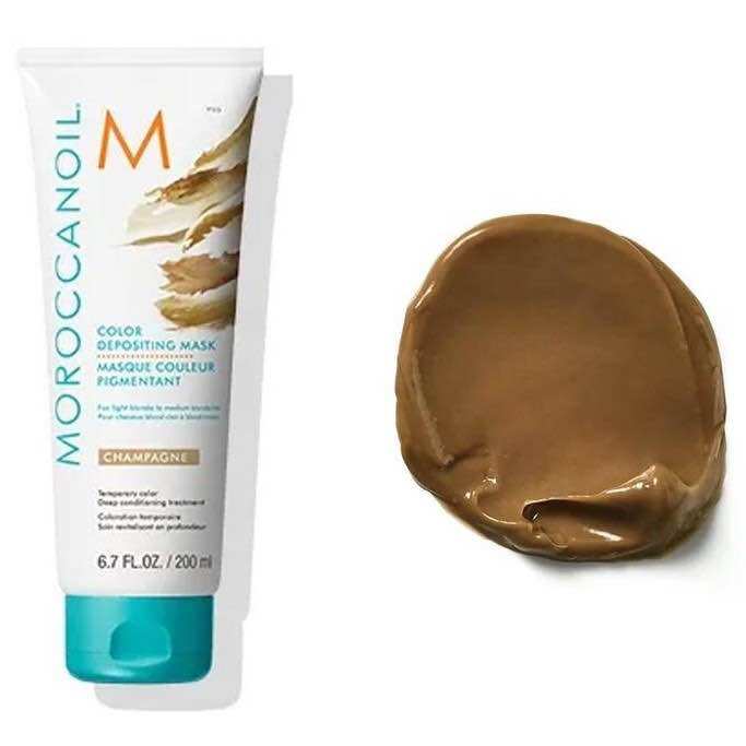 Mặt Nạ Dưỡng Tóc Bổ Sung Hạt Màu Champagne (màu vàng sâm-panh) Moroccanoil Color Depositing Mask 200ml