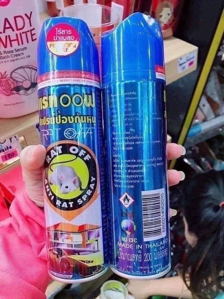 Bình xịt đuổi chuột Rat off 200ml Thái Lan