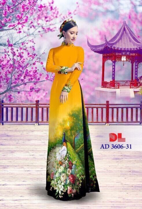 [HCM]Áo dài in con công