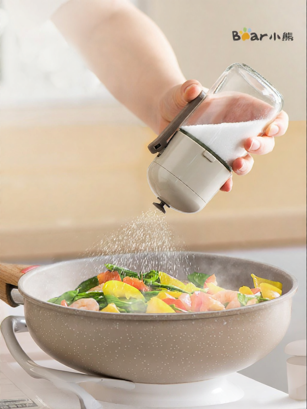 BEAR | Quantitative Glass Salt Container with Sealed Moisture-proof Design