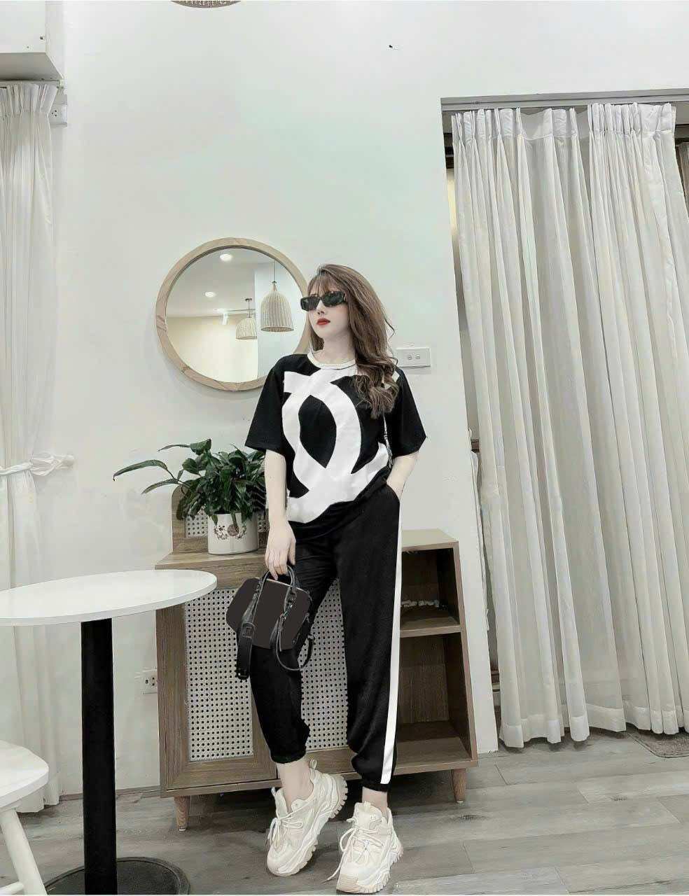 SÉT BỘ DÀI COTTON PHỐI 3D CAO CẤP
