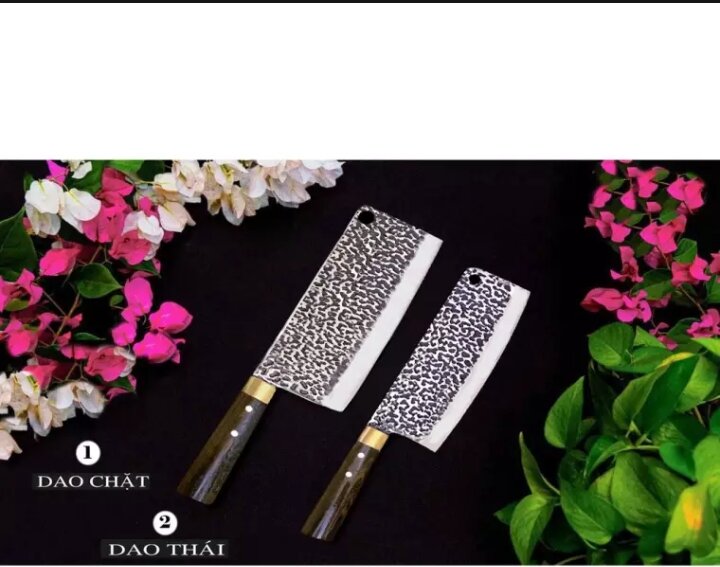 Dao chặt + dao thái nhíp nguyên chất nhà bếp cao cấp