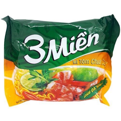 COMBO SỈ 1 thùng mì 3 MIỀN TÔM CHUA CAY (30 gói *65gr)