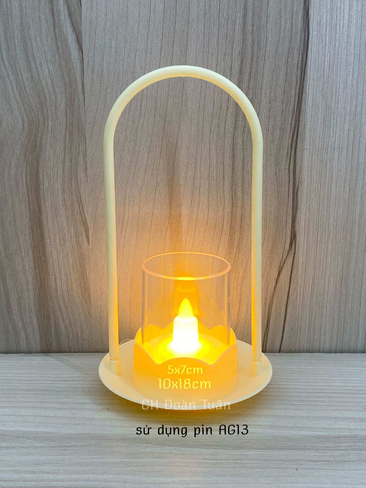 Đèn dầu điện tử tim lắc lư - đèn nến Công Giáo đèn nến decor quán sử dụng pin( kèm pin)