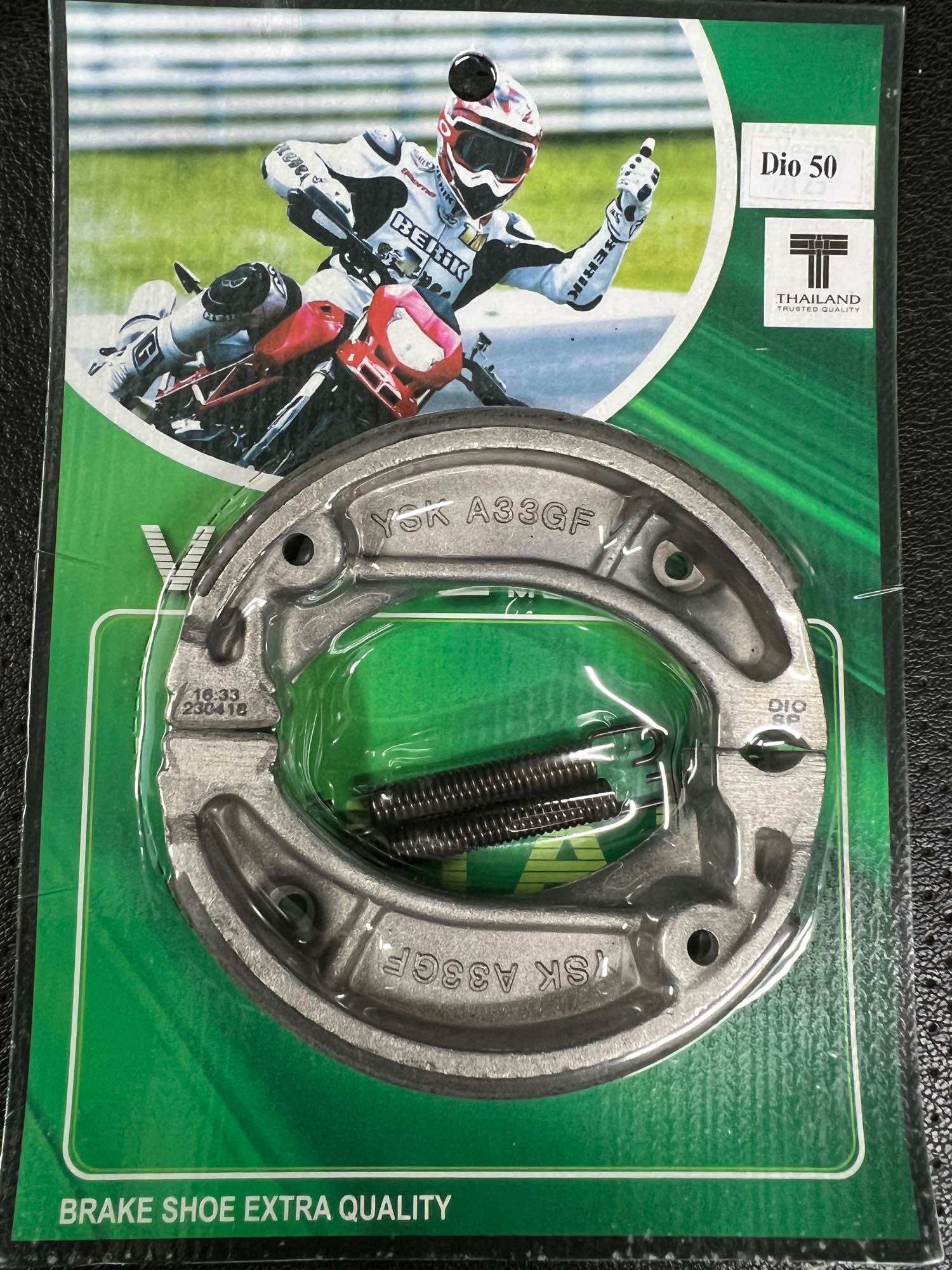 Bố thắng đùm, má phanh xe dio, crea, scoopy, julio, xe nhật bãi 50cc - vital made in thailand