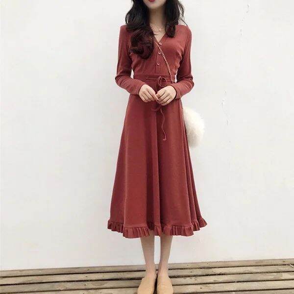 Váy len dáng dài thiết kêa