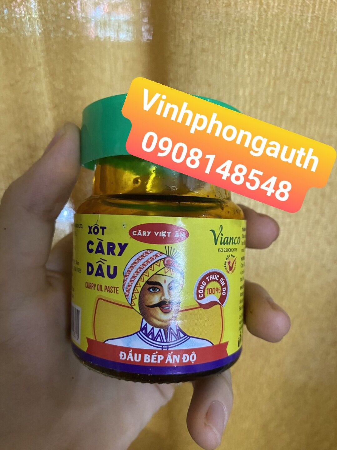 Hũ xốt cà ri dầu vianco , nhãn đầu bếp ấn độ - cà ry việt ấn 50g