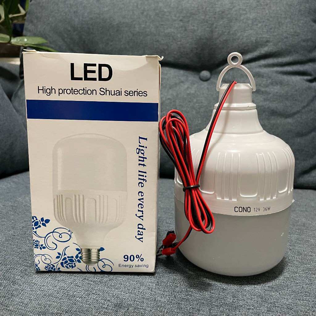 Bóng đèn Led 12V - 36W kẹp bình ắc quy