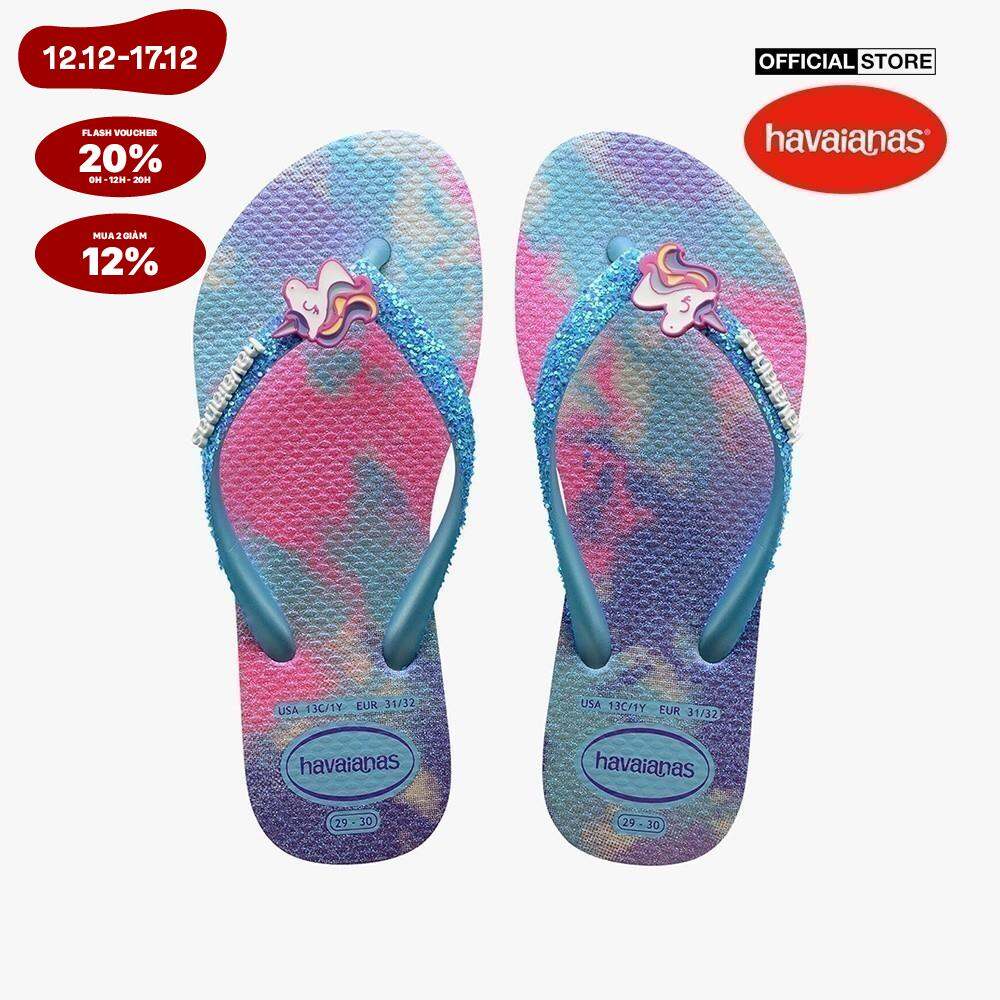 [FLASH VOUCHER 20% + MUA 2 GIẢM 12% + FREESHIP|CHỈ 20H 11/12 - 12/12] HAVAIANAS - Dép kẹp bé gái Kids Slim Glitter II 4146976-1022