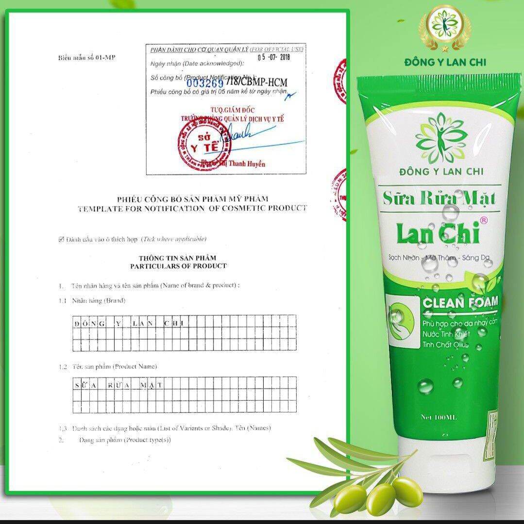 Sữa rửa mặt Lan Chi _  sạch nhờn, sáng da, mờ thâm, giảm mụn