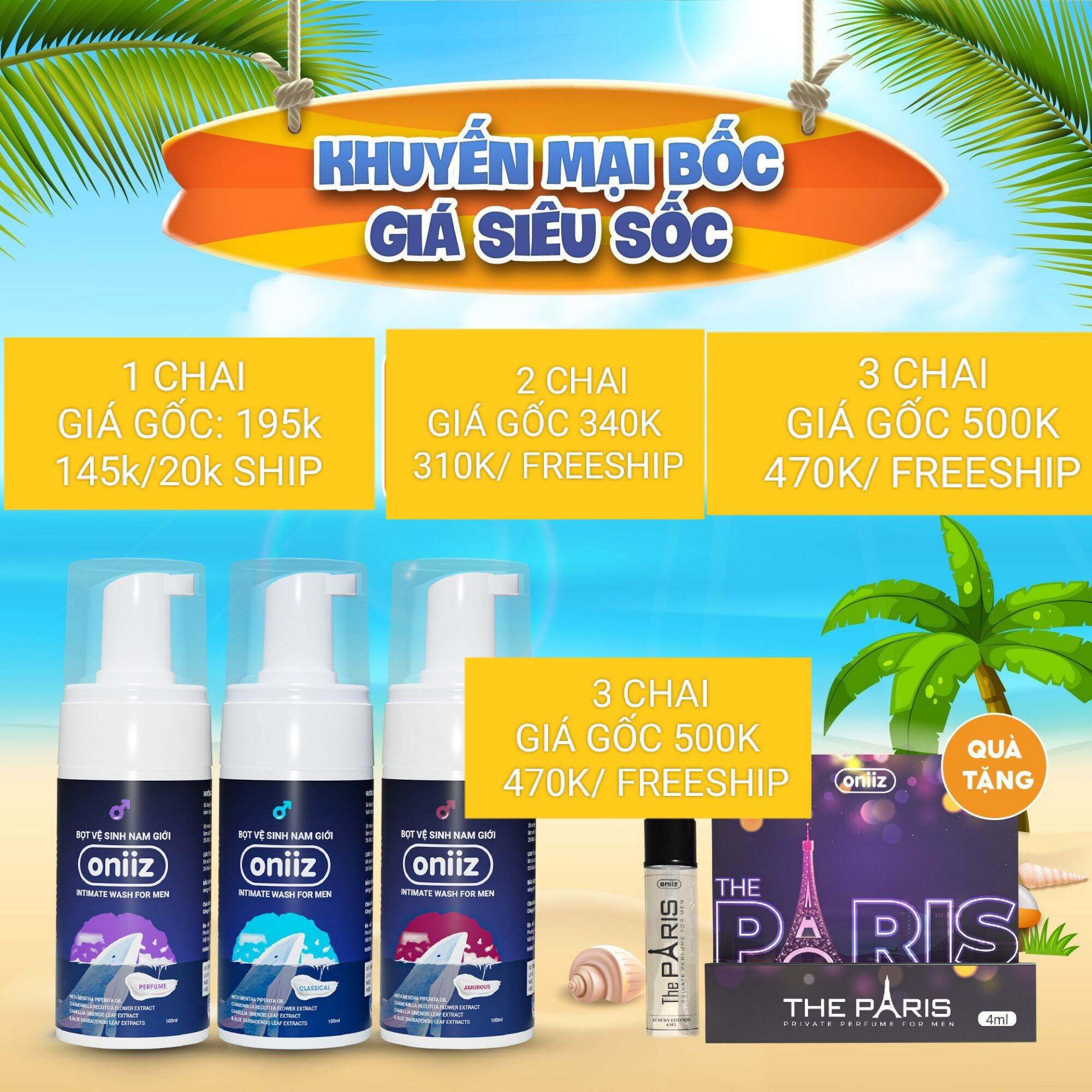 Dung dịch tạo bọt vệ sinh nam giới oziin
