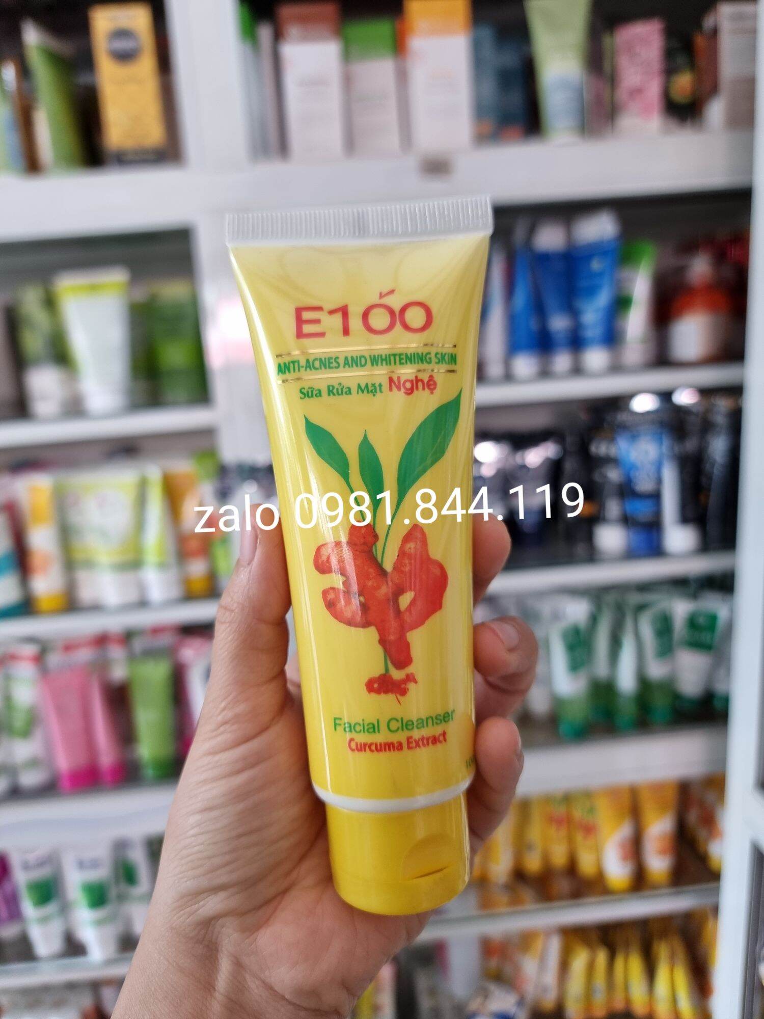Sữa rửa mặt e100 nghệ 100gr tuýp lớn chuẩn cty