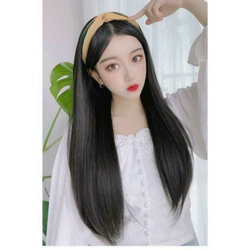Tóc Giả Nữa Đầu Đính Cài Bdv