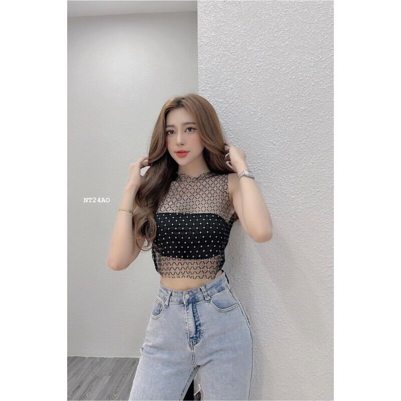 Áo thun phối lưới sexy L400
