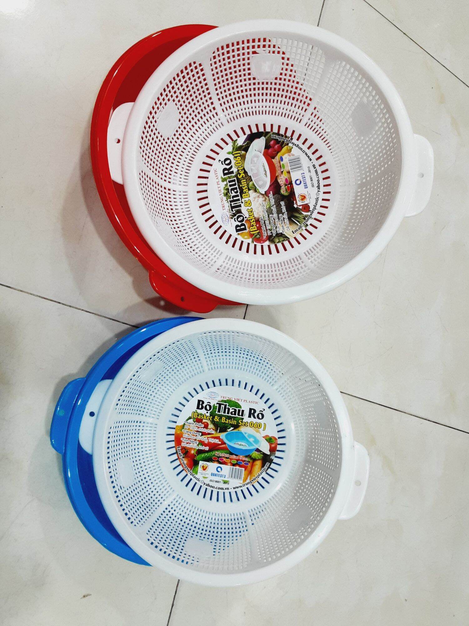 Bộ thau rổ 2 trong 1