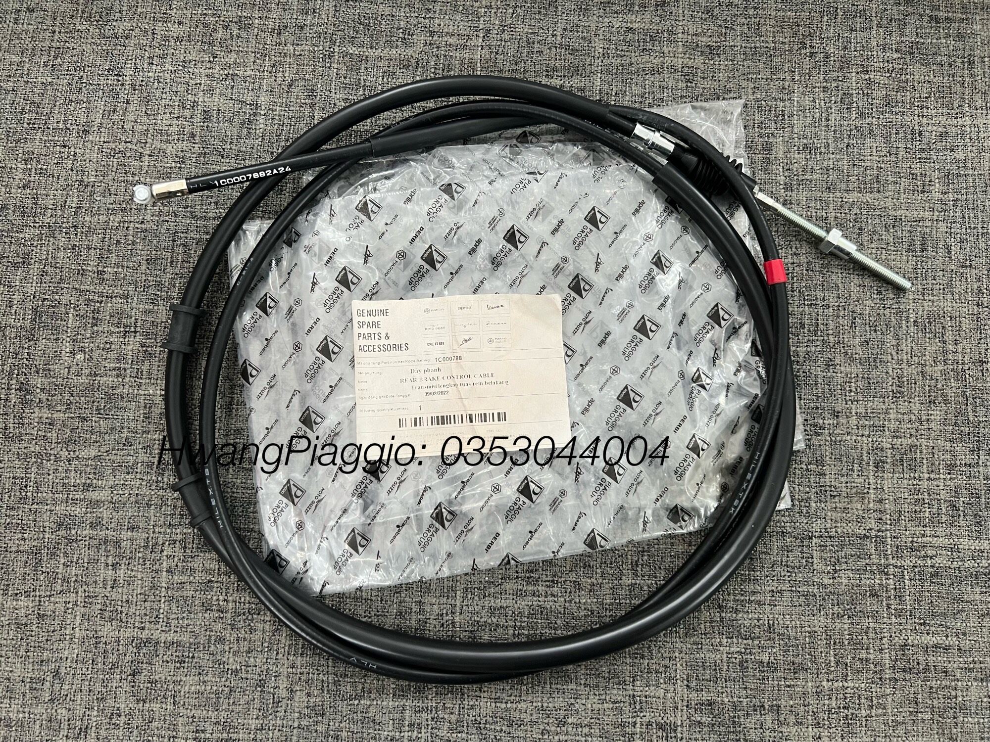 Dây phanh sau xe Vespa Sprint,Primavera 3v và ABS chính hãng