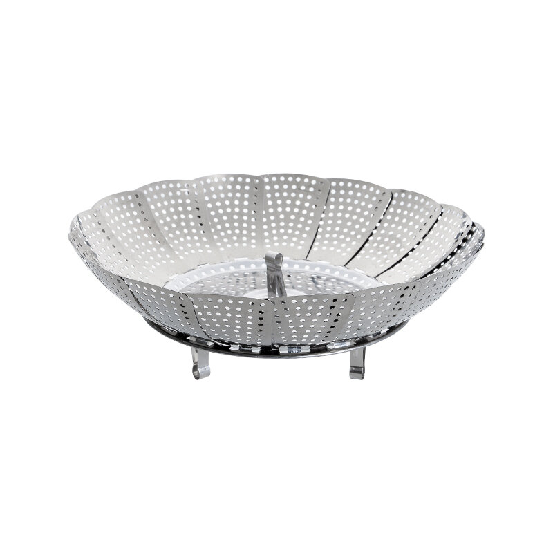 Giá hấp lồng hấp bằng thép không gỉ, vỉ hấp gấp gọn, vỉ hấp, vỉ hấp, vỉ hấp hoa quả gia dụng nhà bếp đa năng