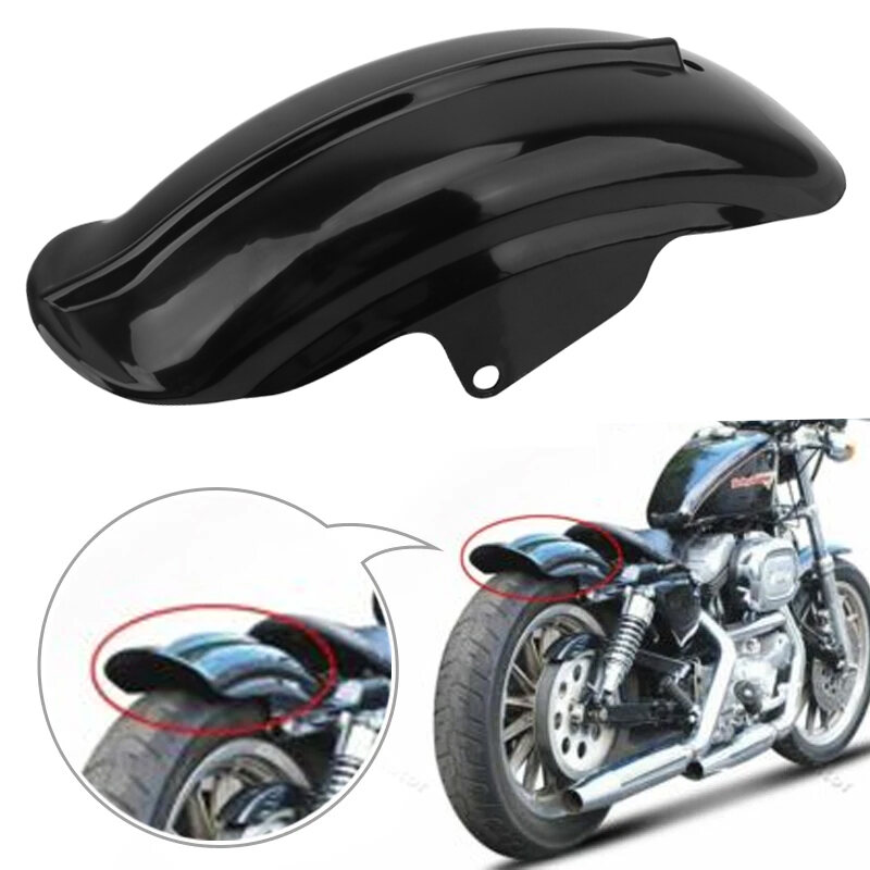 Chắn bùn xe máy màu đen phổ thông cho Bobber Chopper Cafe Racer ABS Chắn bùn cho Motocross Racing