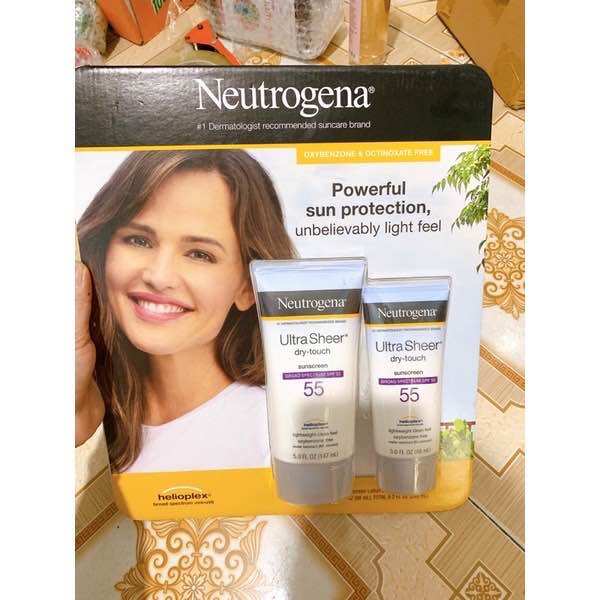 Set 2 kem chống nắng Neutrogena Mỹ 147ml và 88ml