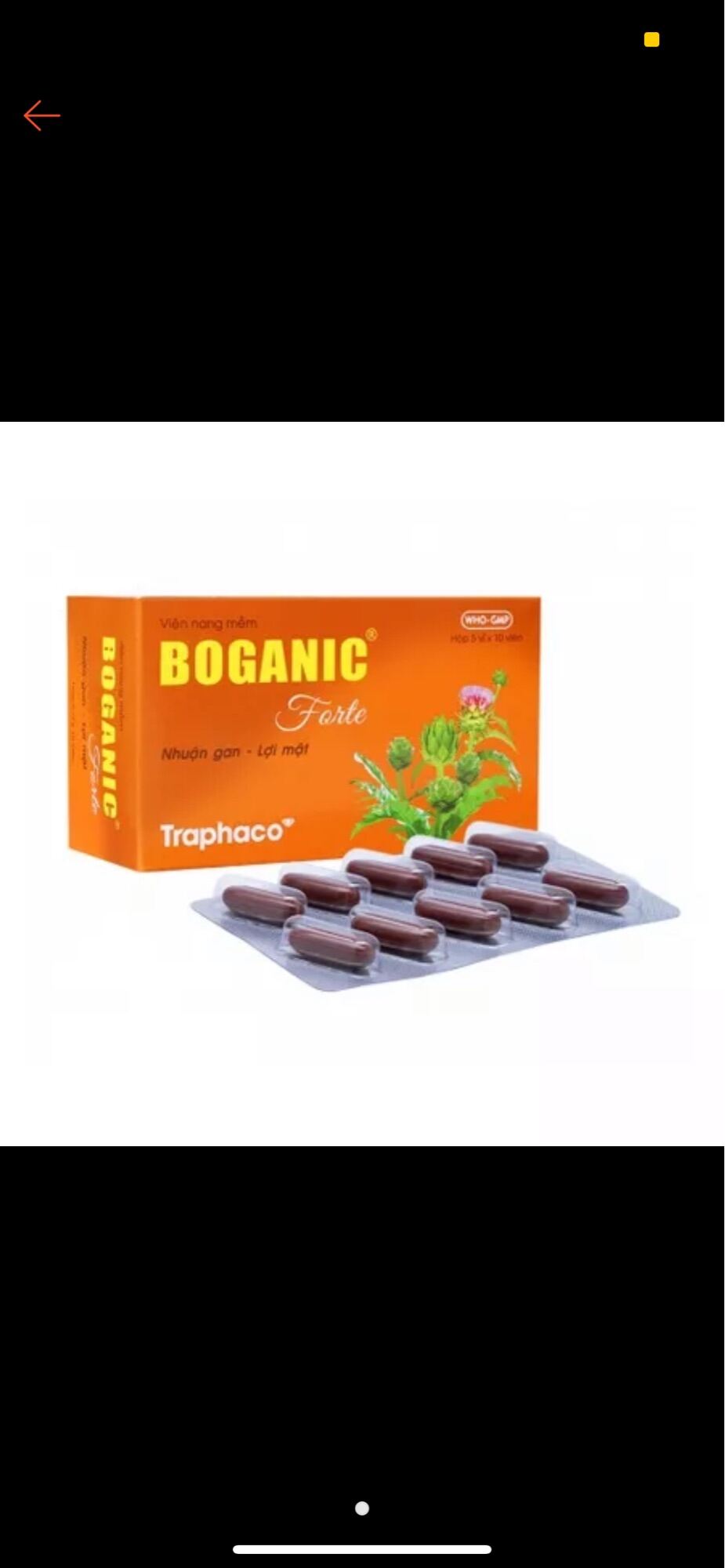 Viên uống Boganic Forte-Tăng cường chức năng gan Hộp 50viên
