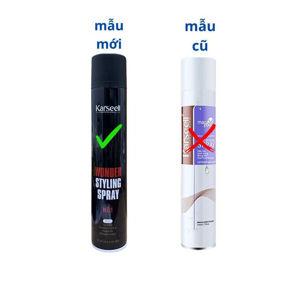 [HCM]Gôm xịt cứng tóc Karseell Spray Italy 380ml