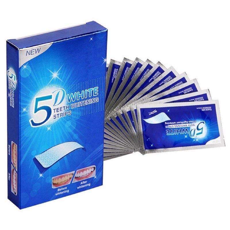 Miếng dán trắng răng tiện lợi 5D White Teeth Whitening Strips