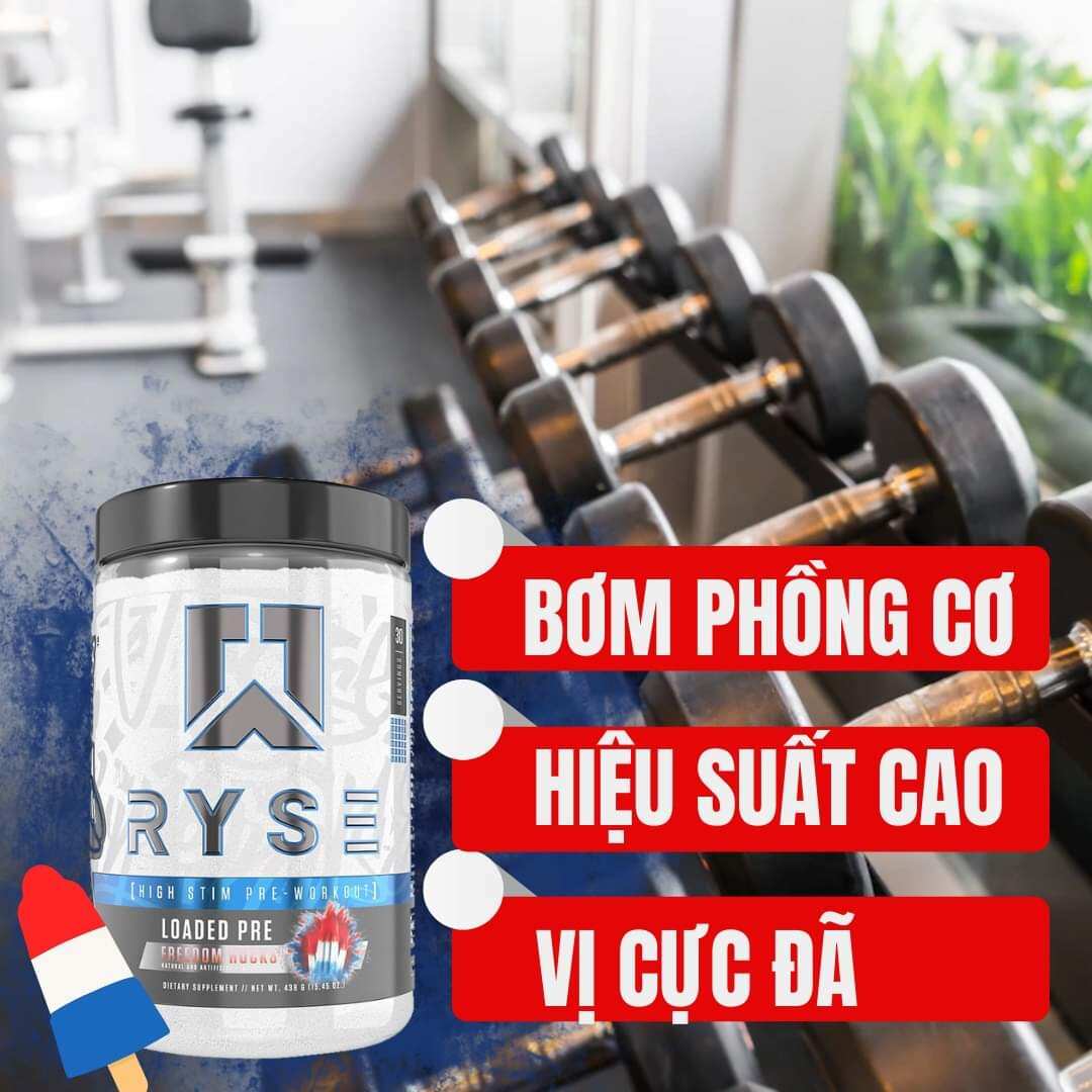 RYSE LOADED PRE WORKOUT TĂNG SỨC MẠNH CỰC ĐỈNH 30 SERVINGS