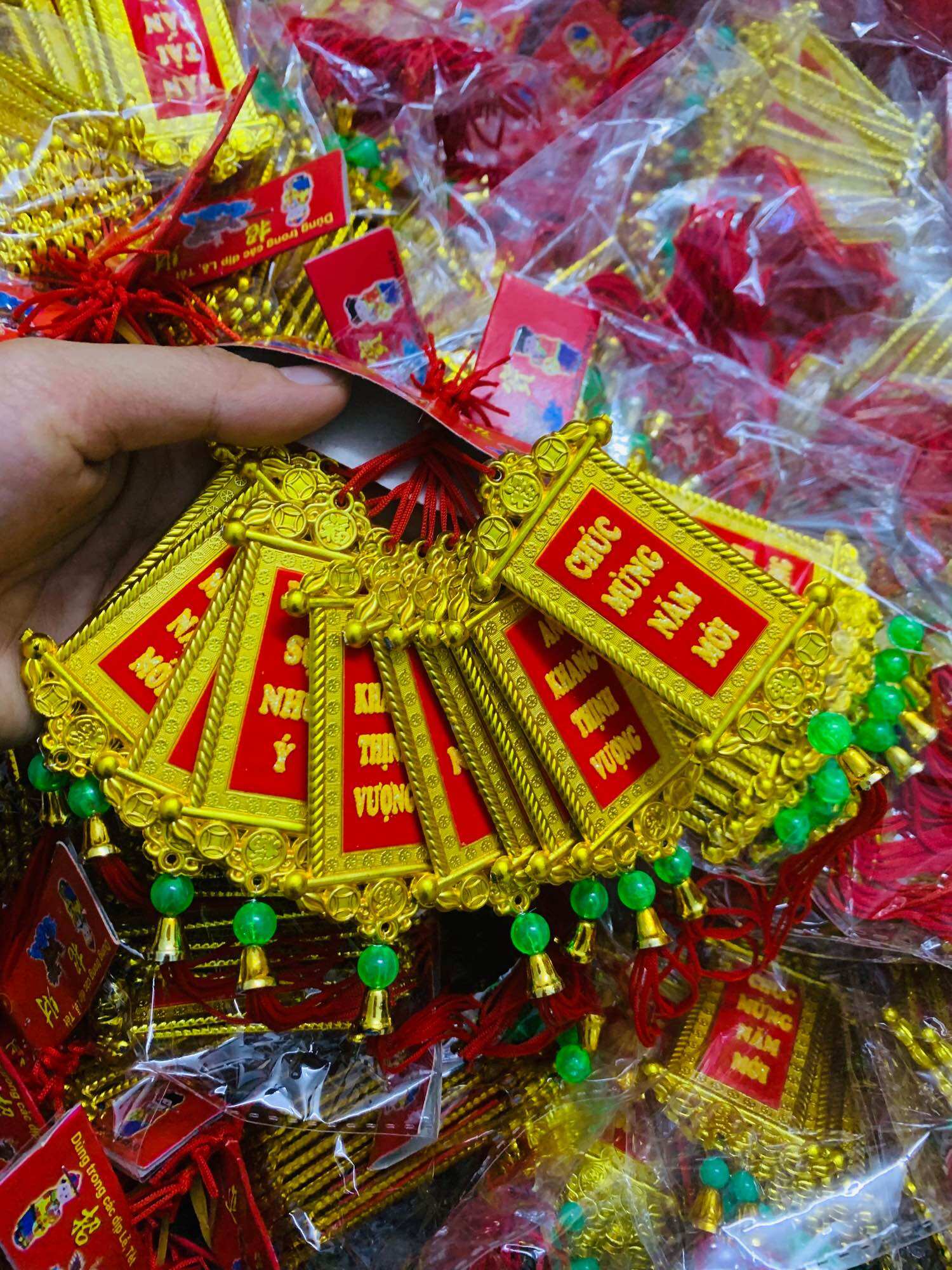 Thẻ bài treo Tết, 1 cái, dây treo tết