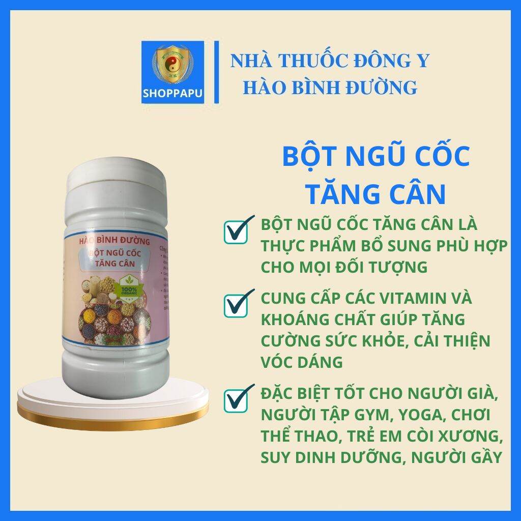 ✅ bột ngũ cốc tăng cân hộp 500g