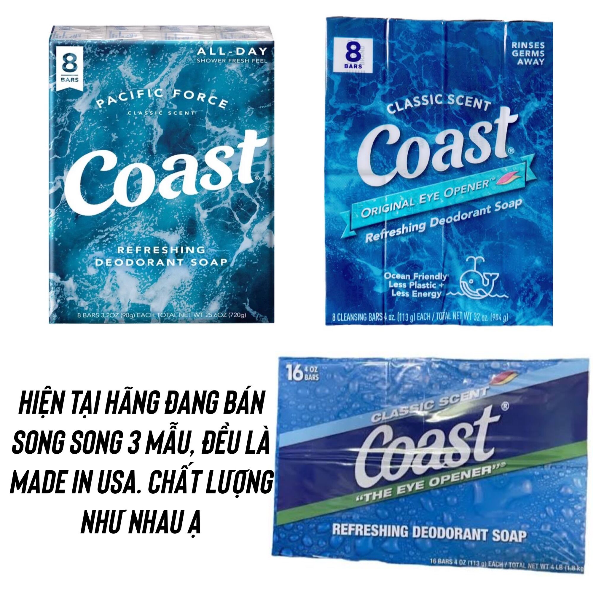 [HCM]Xà bông cục COAST MỸ 113g