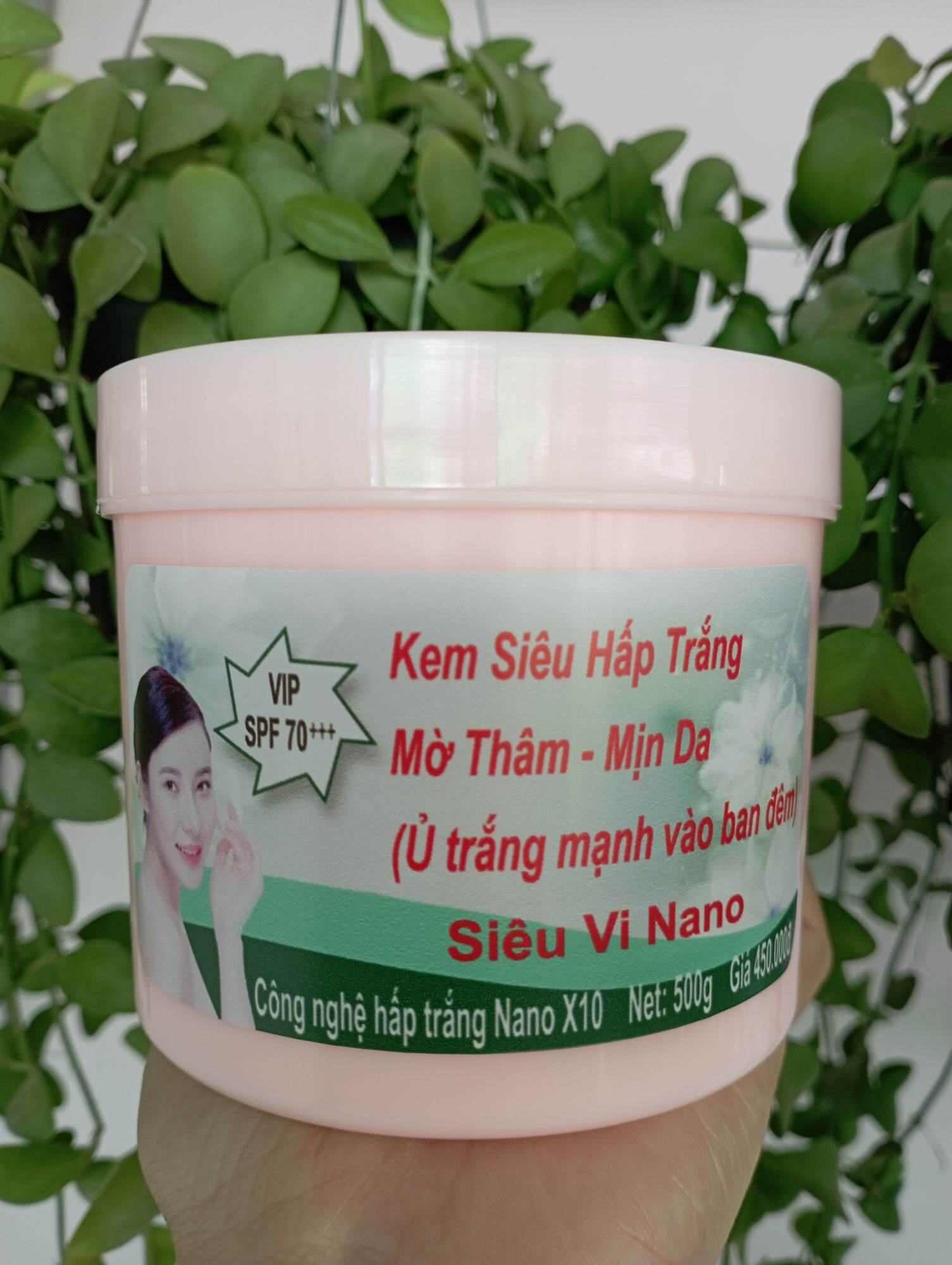 Kem Body Siêu Hấp Trắng Nano khử thâm mịn da _ hộp như hình là 500g