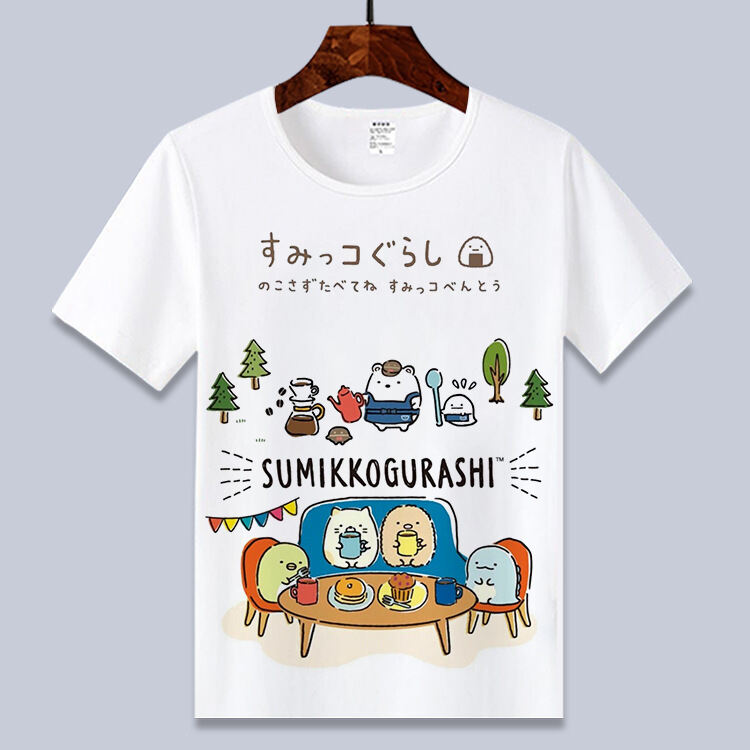 Sumikko Gurashi Áo Thun Góc Nhân Vật Áo Sơ Mi Đế Tay Ngắn Cỡ Lớn Nữ Áo Thoải Mái Thời Trang Đường Ph