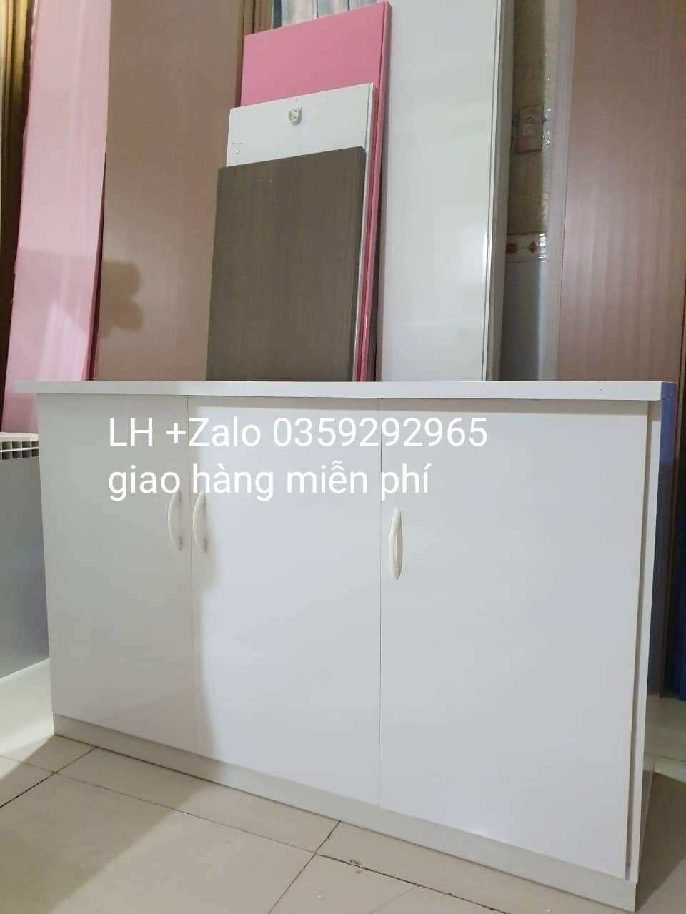 tủ bếp mini nhựa đài Loan màu trắng