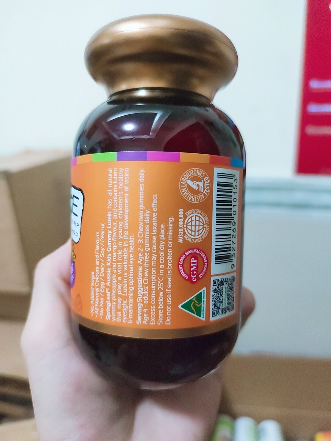 (Mẫu mới )KẸO GUMMY SPRING LEAF BỔ MẮT CHO BÉ 80 VIÊN