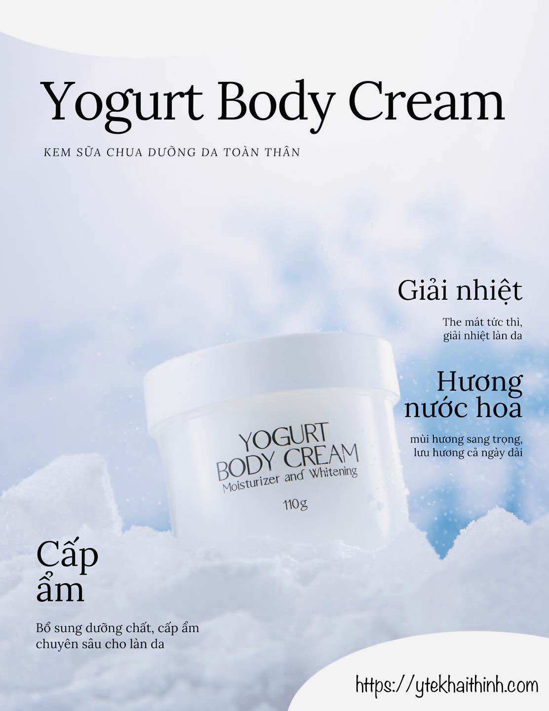 Kem dưỡng trắng da toàn thân yogurt body cream