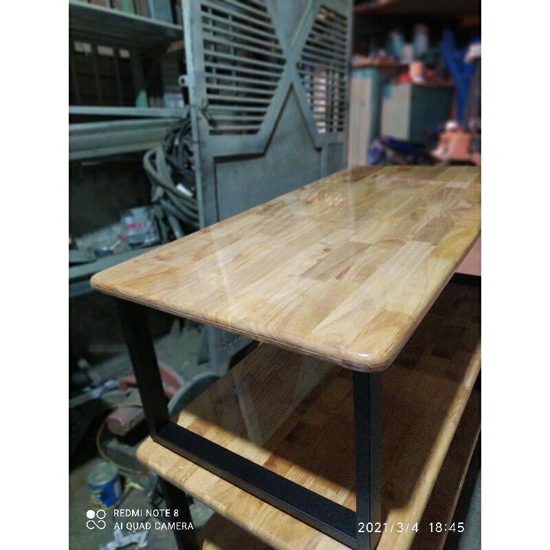 Bàn Gỗ cao su 60*80 cao 35cm độc quyền bo tròn góc cạnh