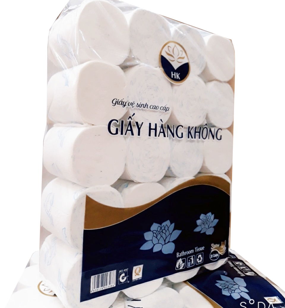 Giấy vệ sinh không lõi siêu dai lốc 20 cuộn - giấy hàng không - giấy vệ sinh cao cấp