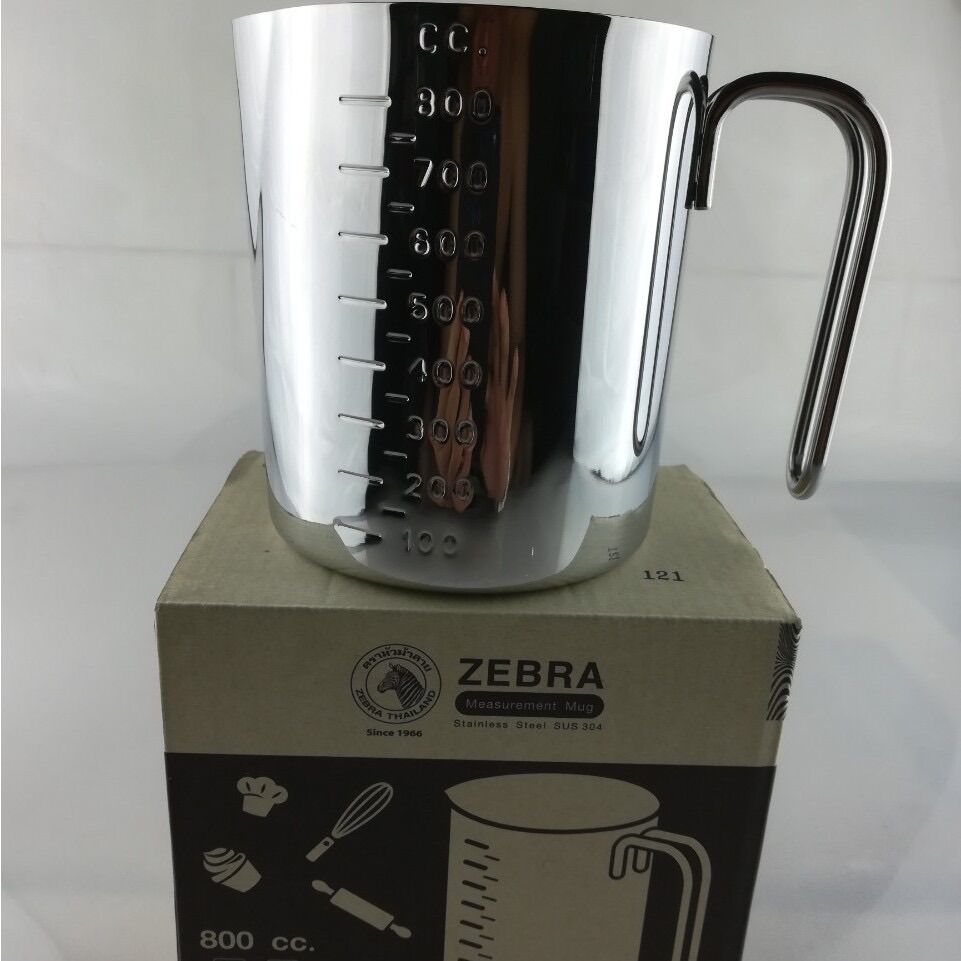 Ca  đong đo lường  nước inox zebra Thái Lan  thể tích 800ml-code 112590