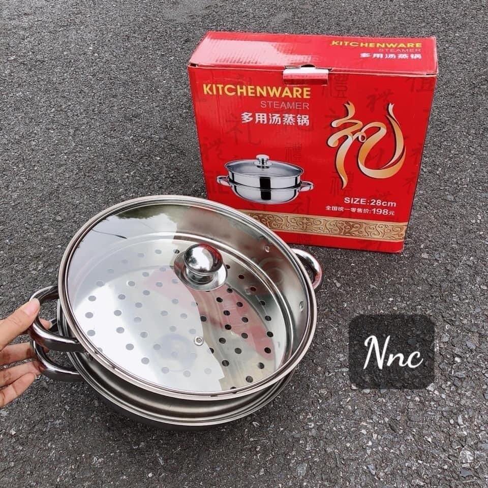 Nồi hấp inox 2 tầng 28cm