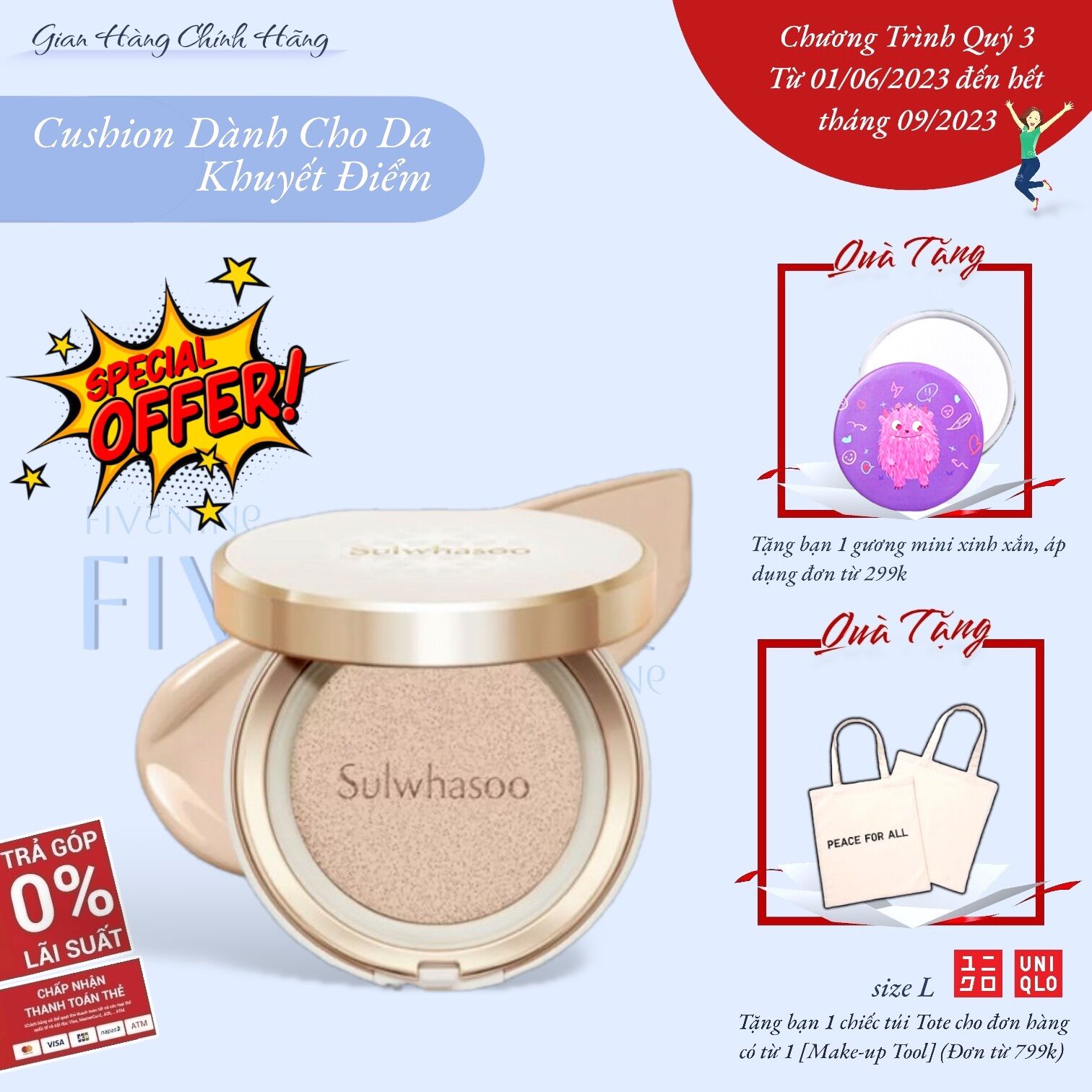 Phấn nước trang điểm dưỡng ẩm Sulwhasoo Perfecting Cushion Ex SPF 50+/PA+++ - Kèm lõi thay thế 15gx2 - tone 21