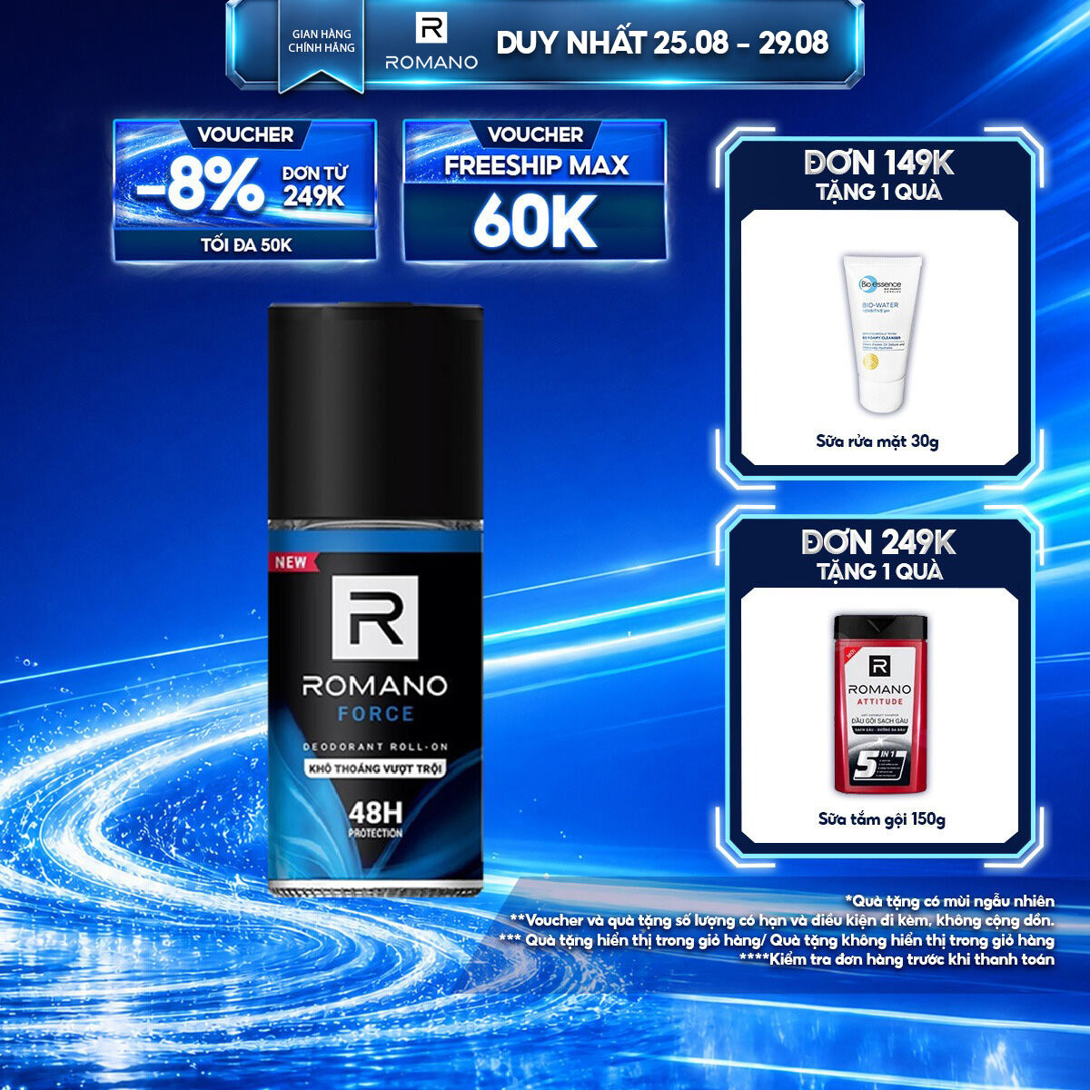 Lăn khử mùi Romano Force 50ml