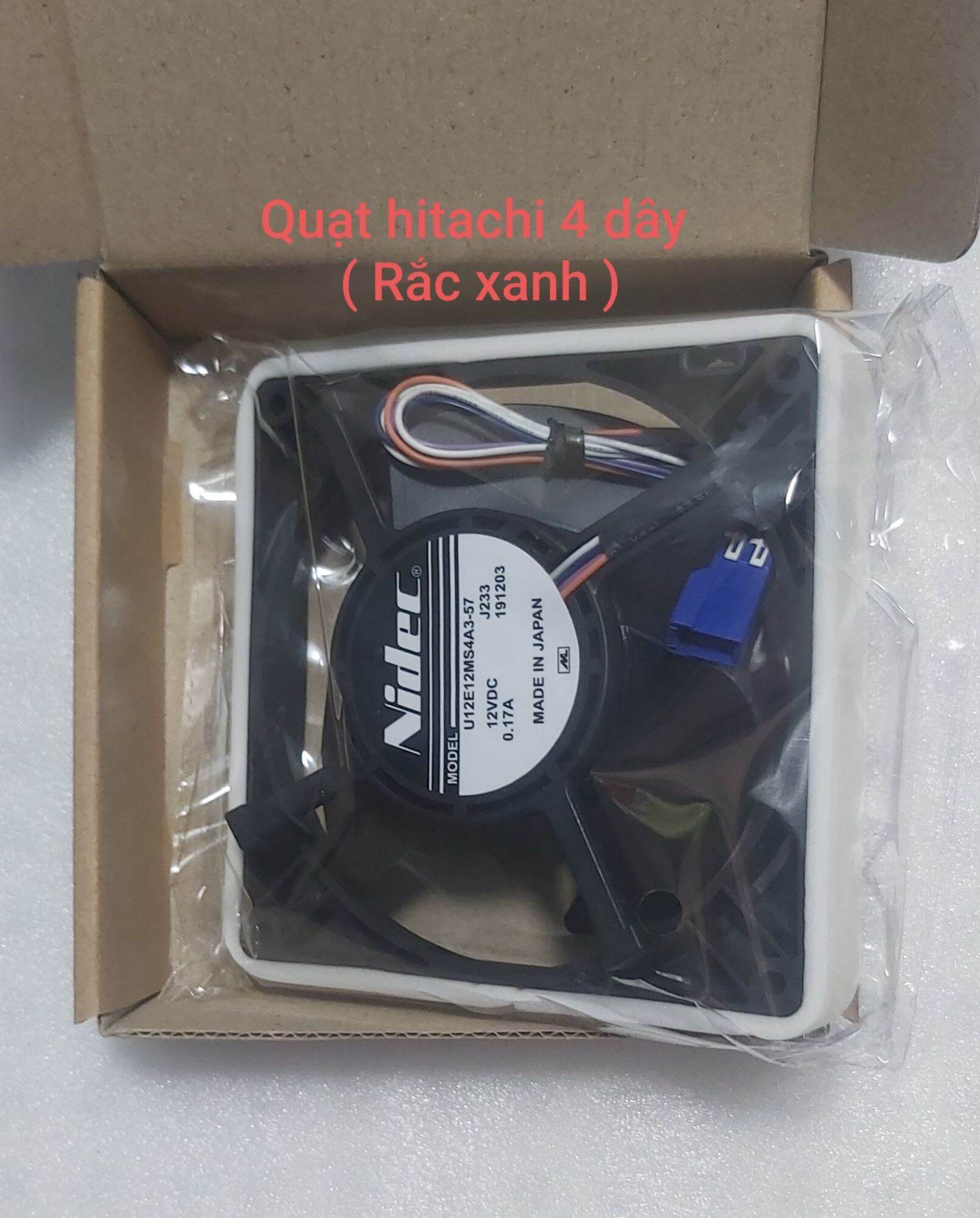 Quạt Tủ lạnh Hitachi 4 dây zắc xanh