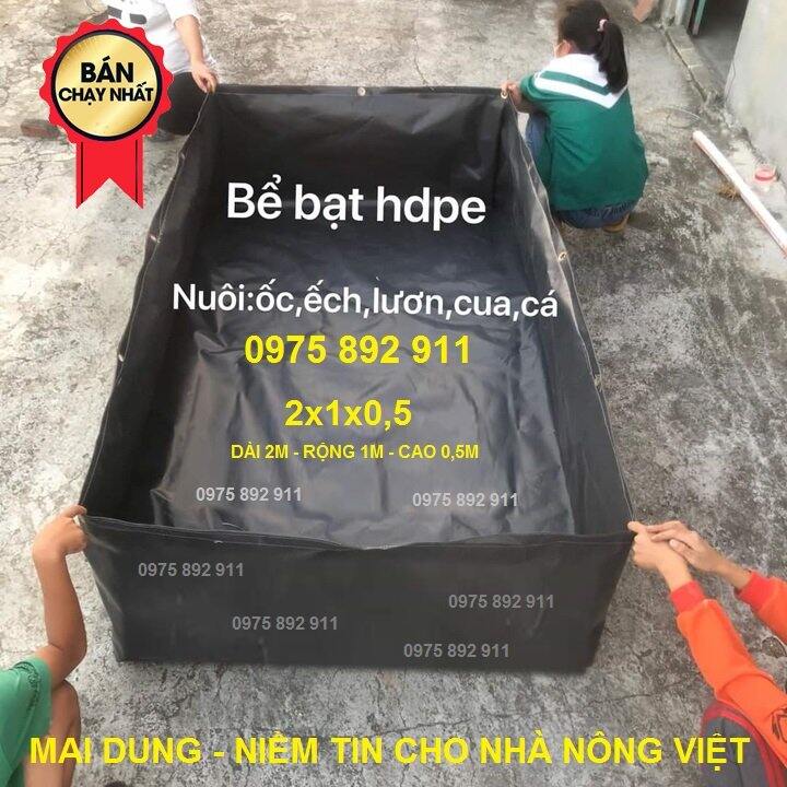 Hdpe Tarpaulin Tank for Raising Snails, Frogs and Fish 2X1X0.5 (Premium Type)